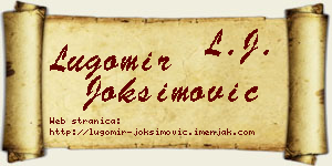 Lugomir Joksimović vizit kartica